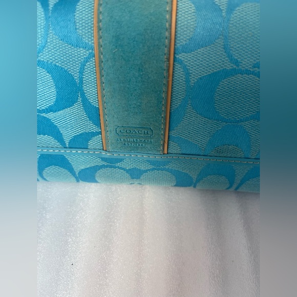 Coach Teal Signature Women's Wallet - Picture 2 of 16